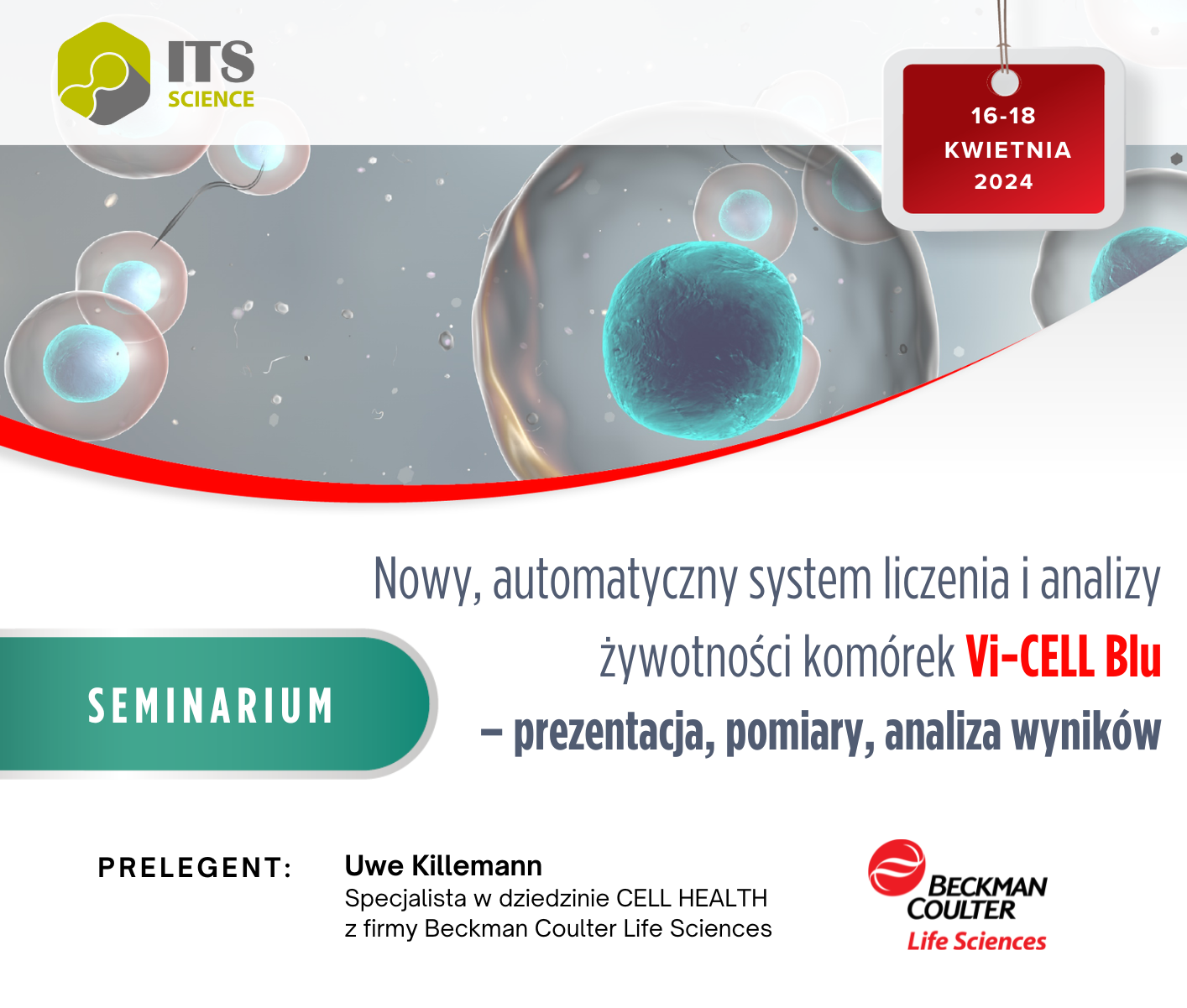 SEMINARIUM: Nowy, automatyczny system liczenia i analizy żywotności komórek Vi-CELL Blu – prezentacja, pomiary, analiza wyników